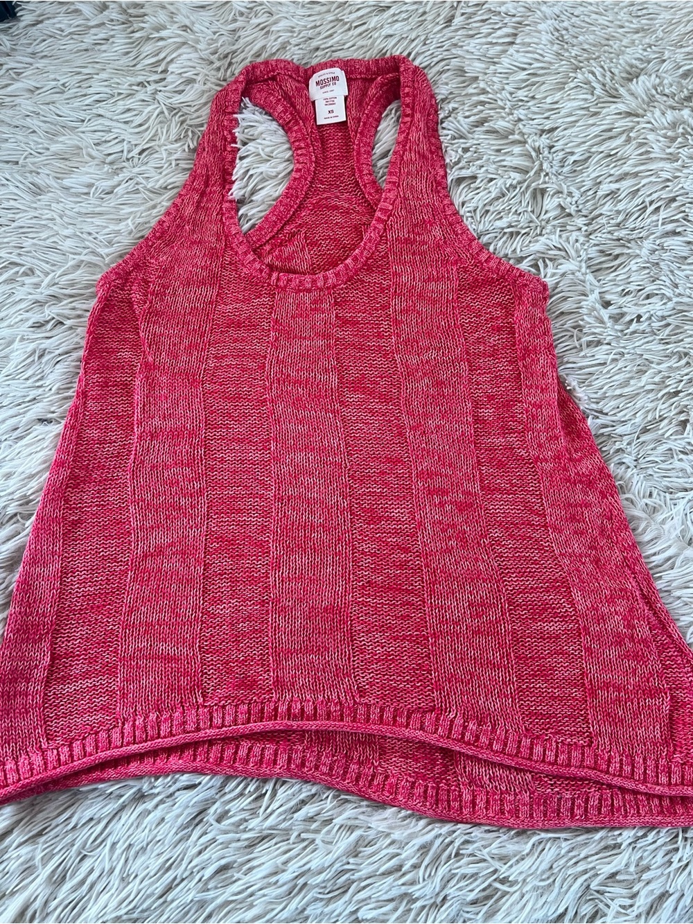 Mossimo Supply Co. Heathered Hot Pink Racerback Tank